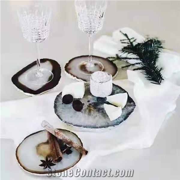 Wedding Christmas Stone Gift Polished Decorative Coaster