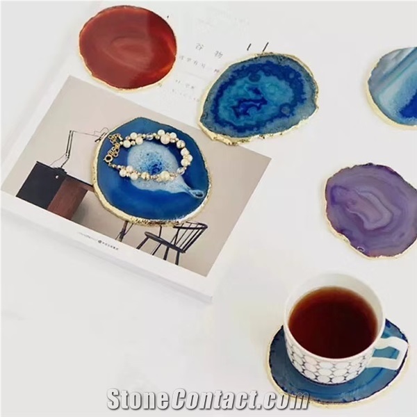 Wholesale Custom Tea Coffee Beer Agate Coaster