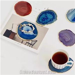 YUANDA Custom Agate Coasters Coffee Beer Kitchen Accessories YUANDA Custom Agate Coasters Coffee Beer Kitchen Accessories