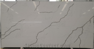 China Calacatta White Engineered Quartz Gs6119 for Kitchen