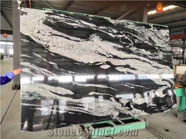 China Cosmic Black Rega Baleto Granite Slab Tile for Project