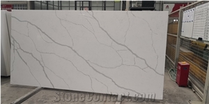 Hot Sale Engineered Quartz Stone White Calacatta-6025