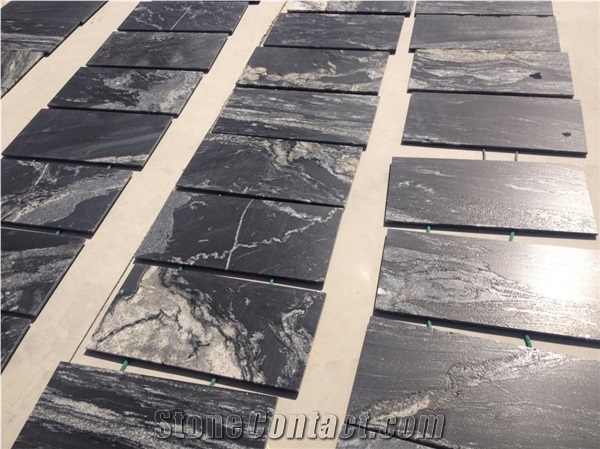 Leathered Chinese Black Rega Baleto Granite Floor Wall Tiles