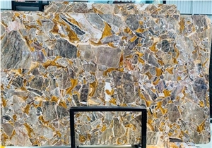 Polished Buffett Gold Quartzie for Hospitality Project