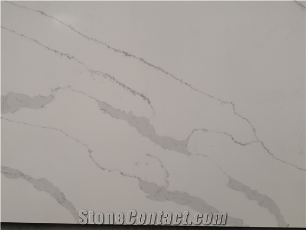 Polished Cut in Size White/Black Calacatta Stone Slabs