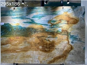 Brazil Dunhuang Mural Quartzite Polished Wall Cladding Slabs