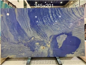 Brazil Natural Azul Macaubas Quartzite Blue Polished Slabs