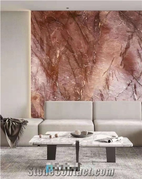 Brazil Natural Pink Quartzite Polished Wall Cladding Slabs