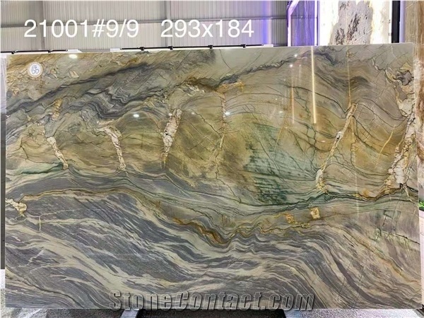 Brazil Natural Silk Road Quartzite Polished Wall Cladding