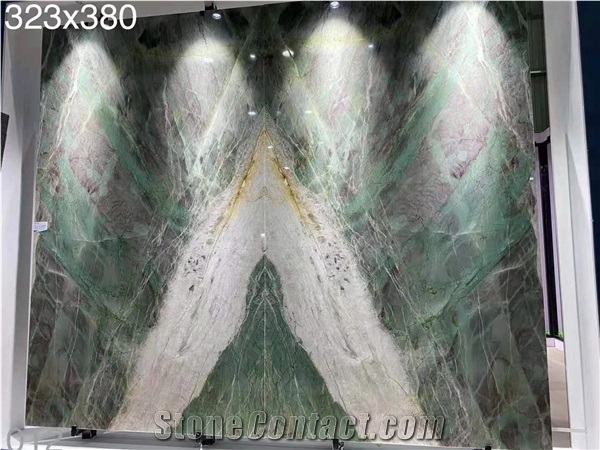 Brazil Real Jade Green Quartzite Polished Big Slabs