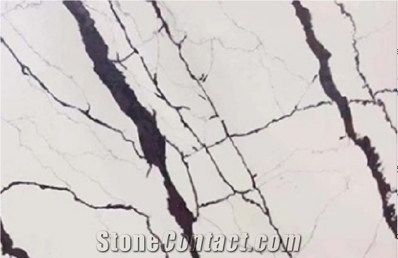 Calacatta White Artificial Stone Quartz Polished Slabs&Tiles