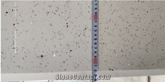 Crystal White Artificial Stone Quartz Polished Slabs & Tiles