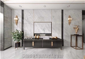 Italy Bianco Carrara Marble Polished Floor Covering Tiles