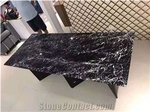 Italy Black Marble Polished Big Wall Slabs & Floor Tiles