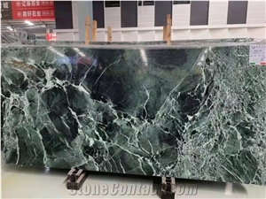 Italy Prada Green Marble Polished Floor Covering Tiles
