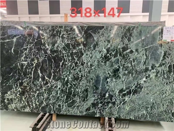Italy Prada Green Marble Polished Floor Covering Tiles