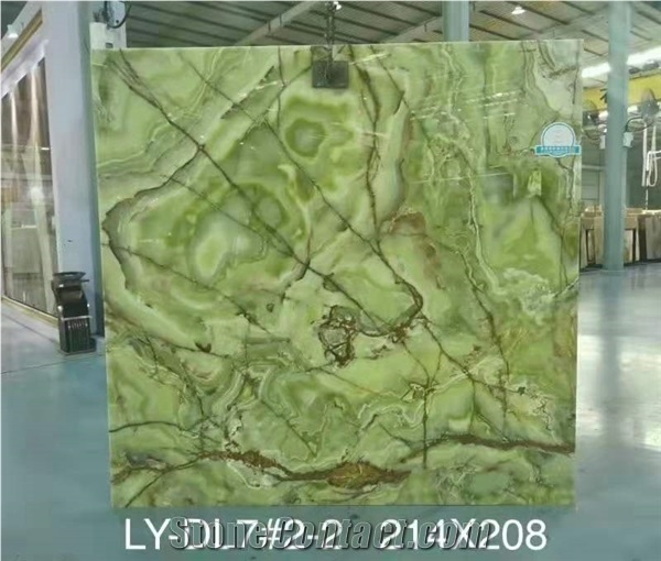 Pakistan Green Onyx Polished Wall Slabs & Floor Tiles