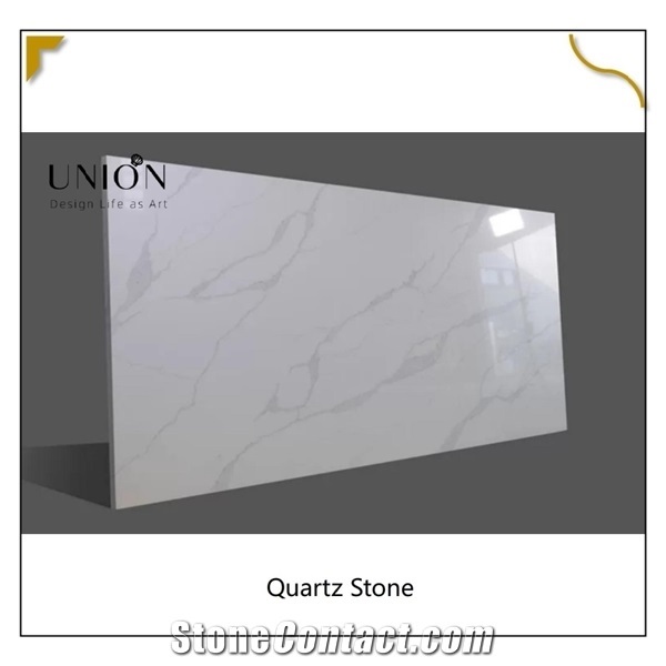 2021 New Design White Marble Quartz Slab in Carrara Material
