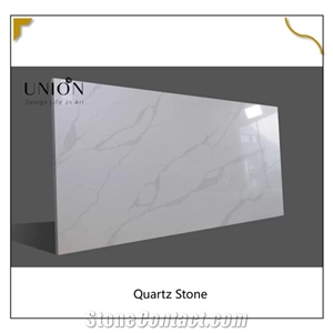 2021 New Design White Marble Quartz Slab in Carrara Material