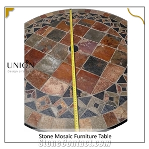 24 Inch Round Mosaic Outdoor Garden Tile Top Tables Chairs
