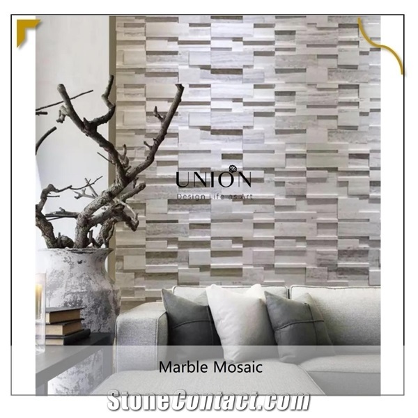 Art3d 12 in X 12in Grey Wooden Marble Design 3d Wall Panels