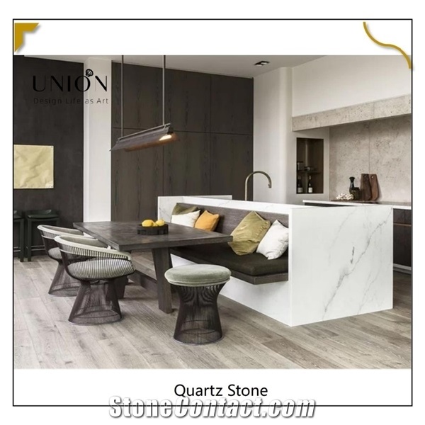 Artificial Carrara Quartz Slabs Stone for Hotel