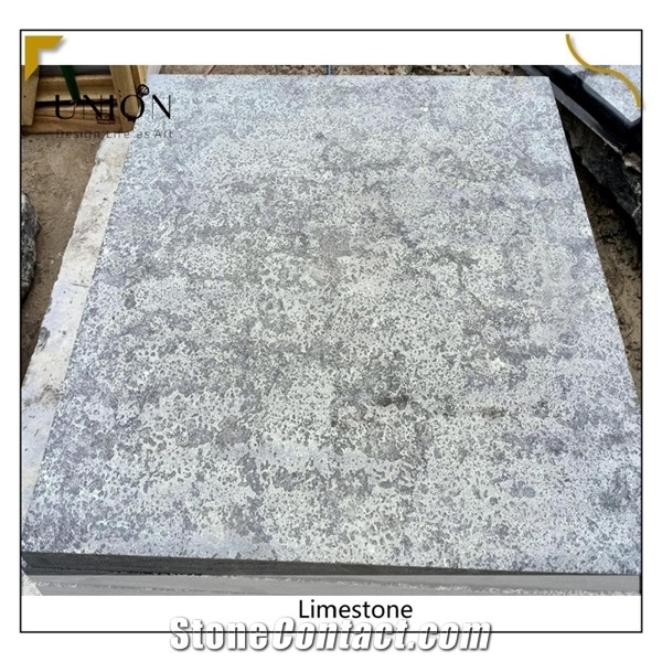 Ash Grey Limestone 100% Natural Very Hard & Virtually Slabs