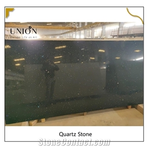 Black Artificial Quartz Stone for Floor and Table Tiles Deco