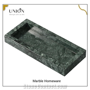 Black Wooden Marble Acrylic Tray Various Size for Home Decor
