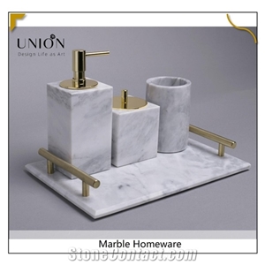 China Supply Marble Texture Polyresin Bathroom Accessories