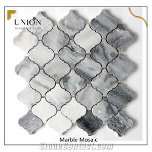 Cloudy Grey White Quartize Mosaic Tile Polishe Surface