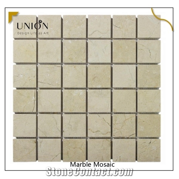 Crema Marfil Square Pieces 30x30 Mosaic Tiles for Home Deco