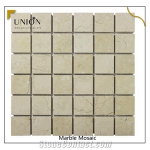 Crema Marfil Square Pieces 30x30 Mosaic Tiles for Home Deco