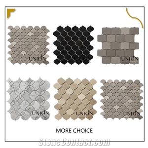 Crema Marfil Weave Pattern Design Mosaic Tiles for Home Deco