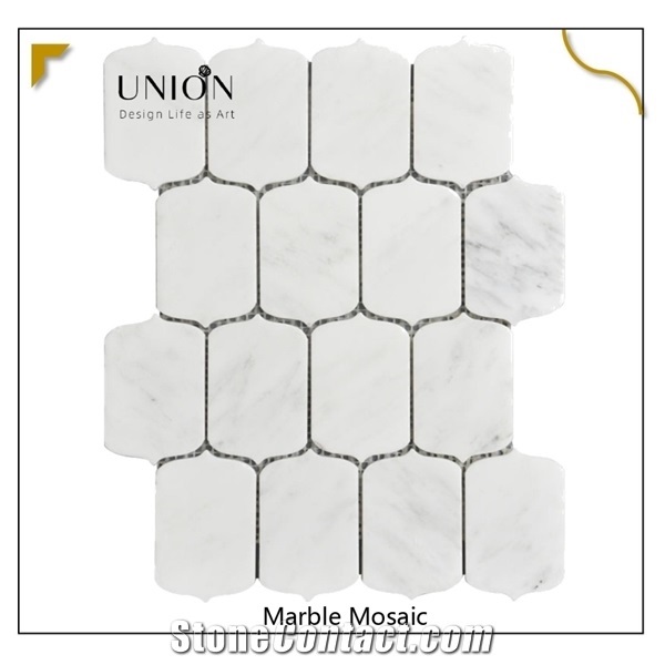 Diflart Carrara White Marble Mosaic Tile Honed Pack Polished