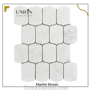 Diflart Carrara White Marble Mosaic Tile Honed Pack Polished