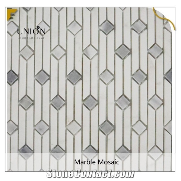 Diflart Carrara White Marble Mosaic Waterfall New Design