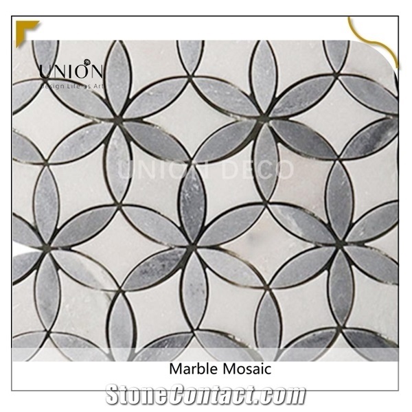 Diflart Italian White Carrara Marble Mosaic Polished Tiles