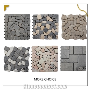 Diy Floor Outdoor Natural Limestone Deck Tiles Mosaic Tiles