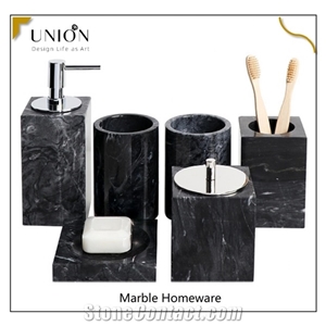 High Quality Wholesale 6 Piece Marble Stone Bathroom Access
