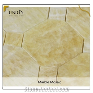 Honey Onyx Marble Yellow White Mosaic Bathroom Tiles Decos