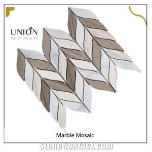 Marble Mosaic Tile Polished Leaves Shape New Design in 2021