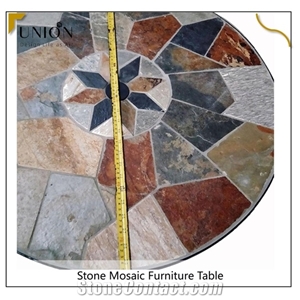 Modern Design Mosaic Desk Iron Furniture Outdoor Mosaic Table