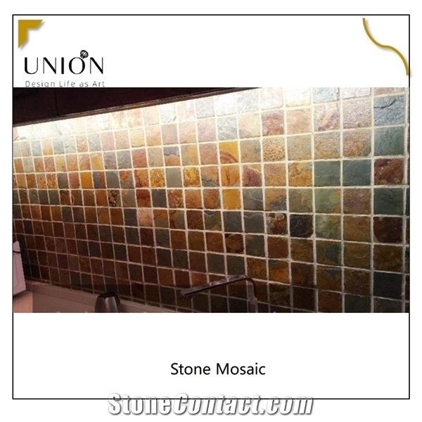 Multicolor Brown Color Slate Wall Mosaic&Floor Mosaic Tiles