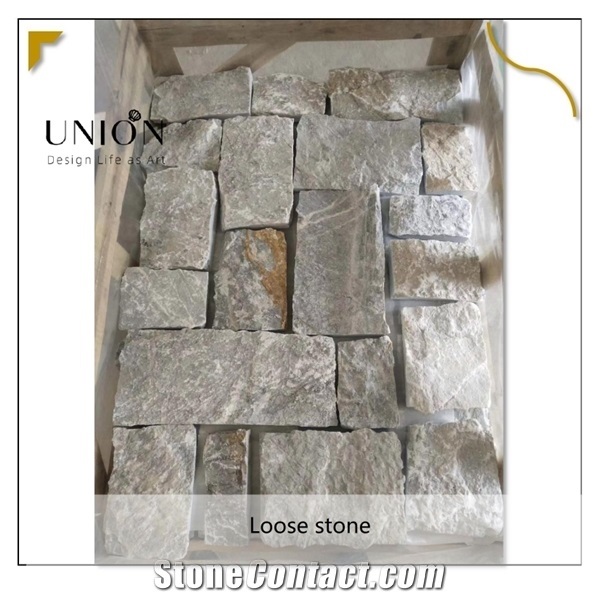 Natural Limestone Grey Wall Cladding Facade Stone Strips