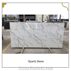 Polished White Marble Quartzs Kitchen Slabs Artificial