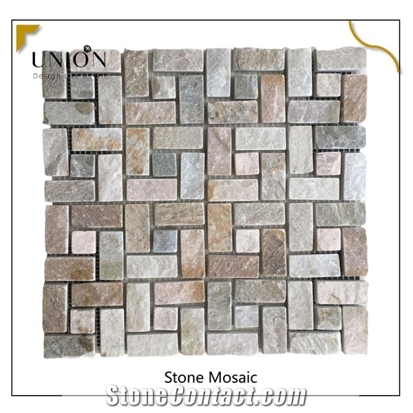 Popular Slate Mosaic Natural Stone Tiles Wall Floor Tile