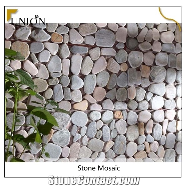 Rusty Yellow Slate Mosaic Pattern for Exterior Wall Decora