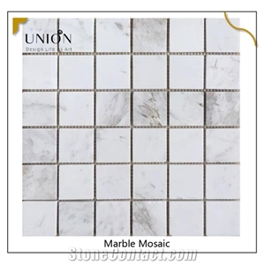 Square Marble Mosaic Backsplash Tile for Kitchen Bathroom