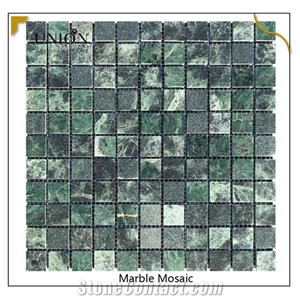 Square Marble Mosaic Bathroom Wall Deco Tiles Green Marble